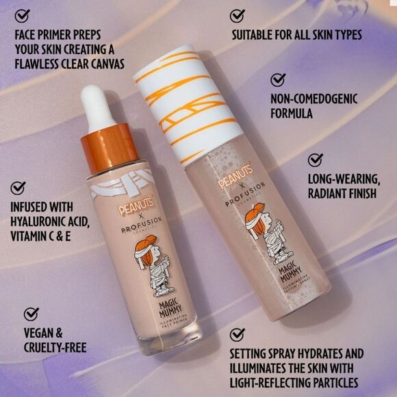 Profusion X Peanuts Magic Mummy Illuminating Face Primer & Setting Spray - Picture 2 of 10